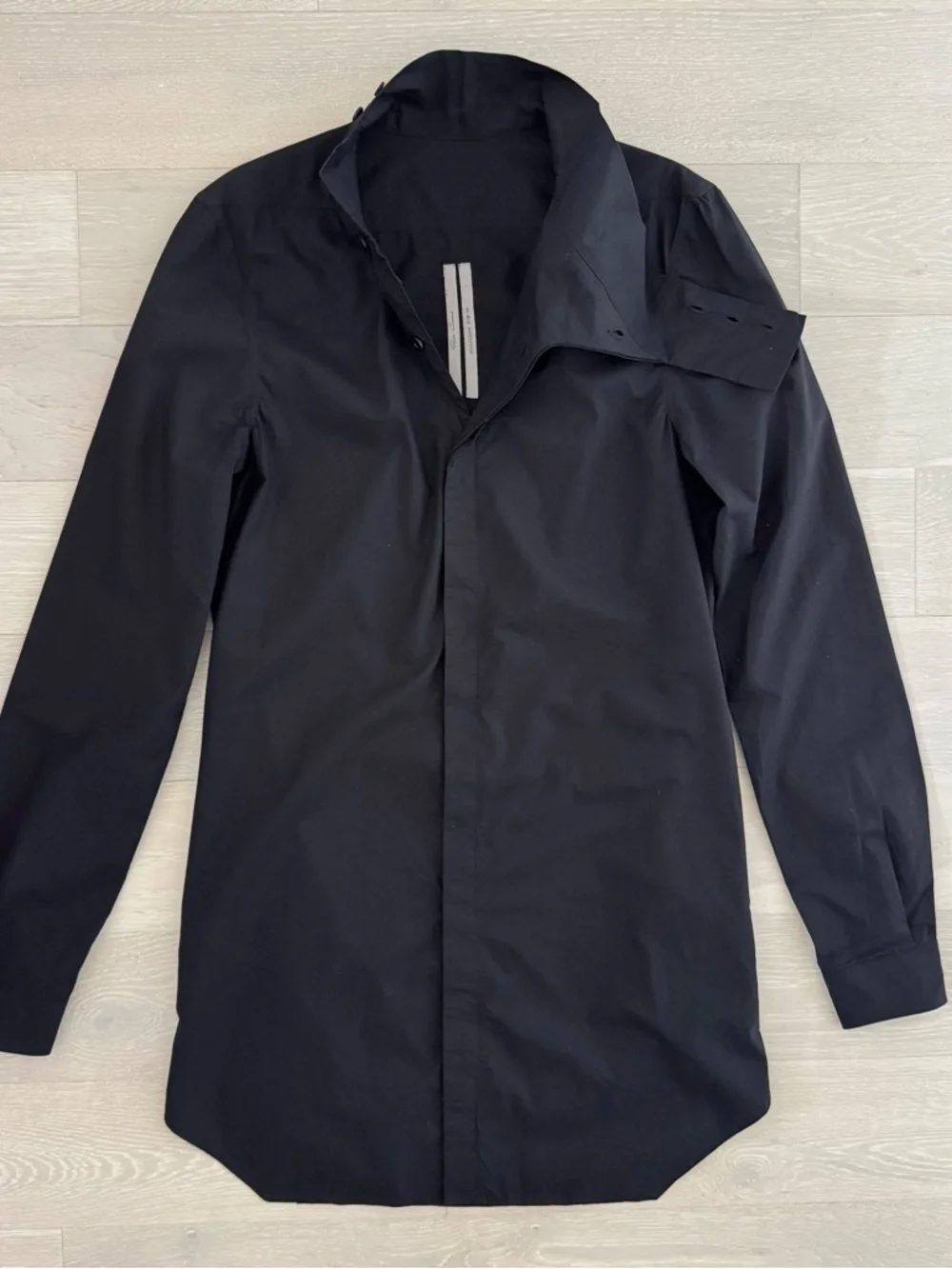 Rick Owens Funnel-neck Long Shirt from FW2016 Mastodon Collection - Size 48 - Picture 6 of 8